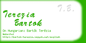 terezia bartok business card