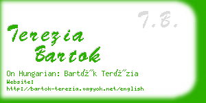 terezia bartok business card